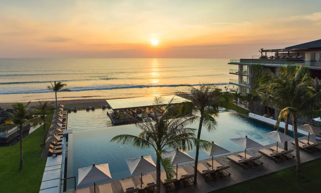 Sunset view from Seminyak beach club
