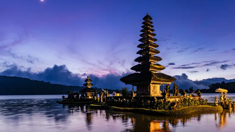 Sunrise view of Tegallalang Rice Terraces in Ubud Bali